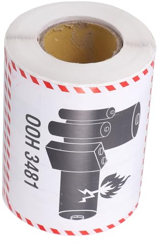 WRITWAA 300pcs Un3481 Lithium-ion Battery Caution Labels 100x100mm Adhesive Shipping Warning Stickers for Air Transport Packing