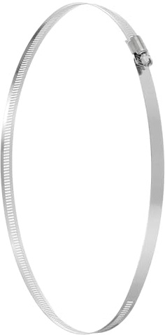 QUARKZMAN 1 Stück Schlauchschellen Edelstahl 9-1/8-10(232-254mm) Verstellbare Schneckenantrieb-Schlauchschellen Rohrschelle Für hygienisch Geschirrspüler Auto Waschmaschine Silber