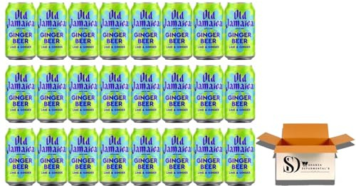OLD JAMIACA Lime & Ginger Beer Extra Fiery – 330ml Cans (Pack of 24)