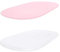 Dudu N Girlie Moses Basket Sheets 67 x 30 cm Cotton | Cradle Fitted Sheets Jersey Soft Bassinet Bedsheet Hypoallergenic Elasticated Breathable Pram Fitted Sheets (Pack of 2, White & Pink)