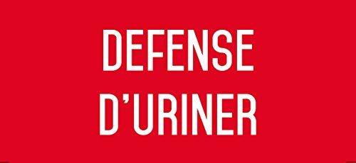 Autocollant vinyl - Défense d'uriner - L.200 x H.100 mm
