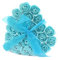 24 Seifenrosen in der Herzbox - blau