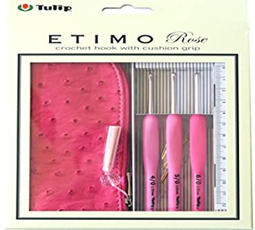 Tulip TER-15E Häkeln Haken Satz, Thermoplastisches Elastomer (TPE) Metall, Rosa, Pest Repeller v.484