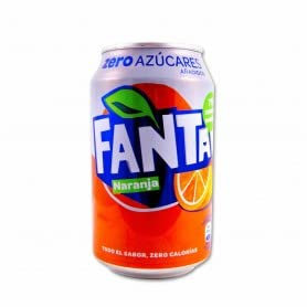 Fanta Zero Refresco de Zumo de Naranja sin Azúcar - Pack de 8 x 330 ml - Total: 2640 ml