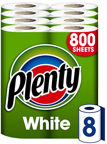 Plenty White Kitchen Roll 200 Sheets per roll, 4 x 2 rolls (total 8 rolls)