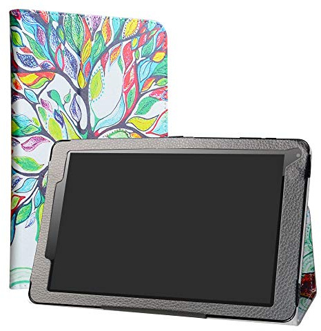 Titan 10 LTE Hülle,Labanema Slim Fit Folio PU Leder dünne Kunstleder Schutzhülle Cover Schale Etui Tasche für Odys Titan 10 LTE 10.1 Zoll Tablet - Love Tree