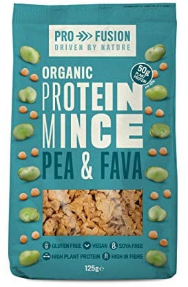 Profusion Organic Vegan Pea and Fava Protein Mince, 125g - High Protein & Gluten-Free - Soya-Free Meat Substitute