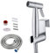 Aokilom Kit de pulverizador de bidé de mano de acero inoxidable para inodoro con cabezal pulverizador de ducha con manguera de 1,2 m y soporte para higiene personal,baño de mascotas,inodoro