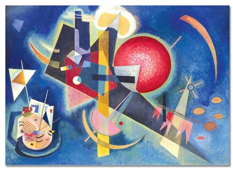 Giallobus - Quadro - Vassily Kandinsky - In blu - Vetro acrilico - 100x70 - Pronto da appendere - Quadri moderni per la casa