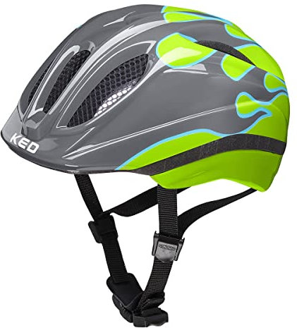 Meggy II Trend Kinder Fahrradhelm, Made in Germany, mit LED-Rücklicht, nur 220g, QUICKSAFE Verstellsystem und Insektenschutz
