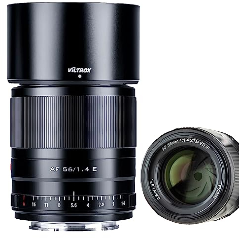 VILTROX 56mm F1.4 f/1.4 Autofocus E Lens for Sony E Mount a6300 a6400 a6500 a6600 a7 a7S a7c a7Ⅱ a7RⅡ a7SⅢ a7Ⅲ a7RⅢ a7RⅣ