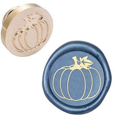 CRASPIRE Wax Seal Stempelkopf Kürbis Abnehmbare Versiegelung Messing Stempelkopf Für Kreative Geschenkumschläge Einladungskarten Dekoration