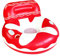 Queta Schwimmendes Bett Wasserhängematte Luftmatratze PVC Inflating Luftmatratzen mit Nett，Getränkehalter (Rot)