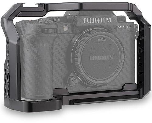 Camera Full Cage for FUJIFILM X-S10,Extension Mount Microphone Fill Light Bracket Filming Accessories,with Cold Shoe