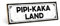 TypeStoff Holzschild mit Spruch – Pipi Kaka Land – im Vintage-Look mit Zitat als Geschenk und Dekoration zum Thema Toilette, WC, Getränkerückgabe und Pipibox – HS-01195