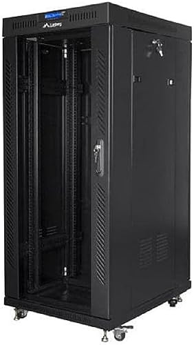 lanberg Rack Schrank 19 37U 800X1000 Flat Pack Schwarz Tür Glas mit LCD
