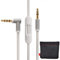 Cavo audio di ricambio compatibile con cuffie wireless Beats by Dr Dre Solo2 / Solo2 con telecomando in linea e microfono, compatibile con Apple iPhone e Samsung Galaxy Note (bianco)
