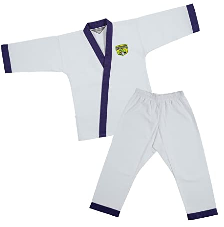 Century Lil Dragon Uniform Karateanzug Kinder 4-8 Jahre Kimono, Leichter Basic Anfänger Kampfsportanzug Gi, Judo Anzug, Taekwondo, Jiu Jitsu, Aikido (116,8-129,5 cm, Weiß)