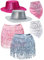 BBTO 2 Pcs Jupes à Franges à Paillettes d'halloween Écharpes de Hanche de Danse du Ventre 2 Pcs Chapeaux Scintillants Bandanas Carrés Accessoire de Costume Cow-Boy Cow-Girl, Argent et Rose