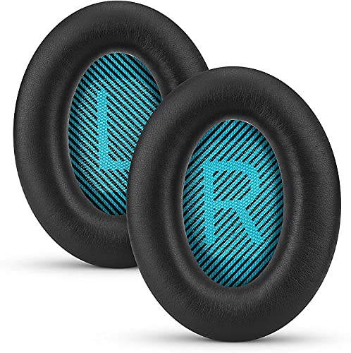 INF Cuscinetti auricolari per Bose QuietComfort 15 QC2 QC25 Ae2 Ae2i Ae2w SoundTrue & SoundLink cuffie (1 paio nero/blu)