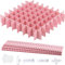 LWAIX Schubladentrenner Verstellbar Schubladenteiler 16Stk Schubladeneinteiler Schubladen Organizer Für Schrank Unterwäsche Socken DIY Schreibtisch Organizer (rosa)