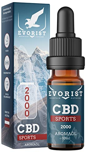 CBD Öl 20% | Vollspektrum CBD Tropfen | Cannabidiol Öl mit VANILLE | Zertifiziert THC freie Cannabidiol Tropfen | Laborgeprüftes Cannabisöl aus BIO Kultivierung | CBD oil sports | EVORIST, 10 ml