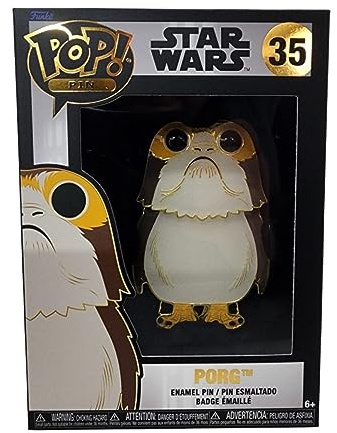 Loungefly POP! Large Enamel Pin STAR WARS: Porg Chase Group - Star Wars Enamel Pins - Cute Collectable Novelty Brooch - for Backpacks & Bags - Gift Idea - Official Merchandise - Movies Fans