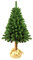 Damich Albero di Natale artificiale in pino con tronco naturale, 200 cm, con base in plastica, PVC, decorazione natalizia