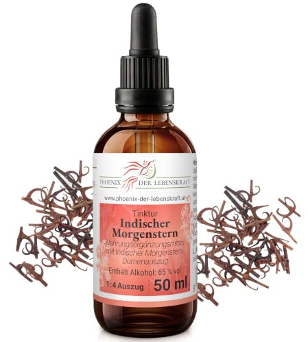 Indischer Morgenstern 50ml Tinktur im 1:4 Auszug | Uncaria rhynchophylla Tinktur von Phoenix der Lebenskraft | inkl. Pipette | vegane Nahrungsergänzung | 750mg Tagesdosis