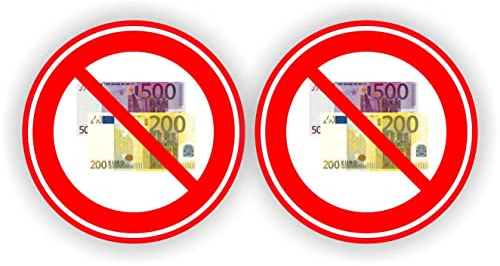 Kein 200 und 500 Euro Aufkleber-Set