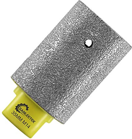 Fraise Diamanté à Doigt 35mm SANLEETEK Trepan Carrelage pour Trous Existants Élargissement Façonnage Parage en Carrelage Porcelaine Marbre Granit Céramique Pierre Artificielle M14 Filetage