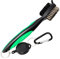 Golf Bürste Golfschläger Reinigungsbürste mit Aluminum Karabiner Golf Club Bürste und Groove Cleaner Golf Zubehör Golf Bürste, Grün