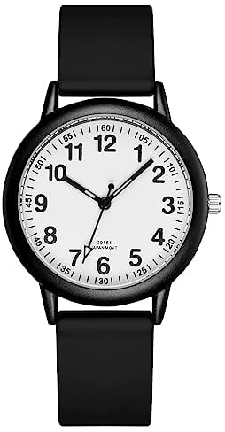 CIVO Damen Uhren Schwarz Minimalistisch Analog Quarz Gummi Damenuhr Wasserdicht Mode Kleid Elegant Frauen Student Teenager
