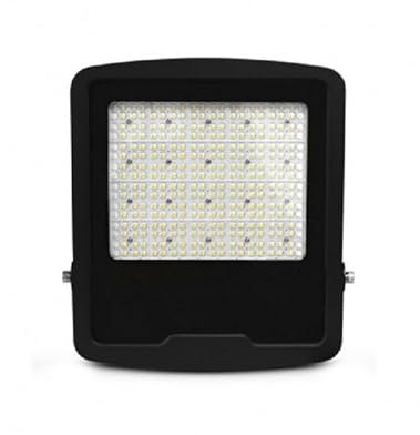 Miidex Lighting Projecteur LED Asymétrique AC220-240V 100W 12000lm 40x90° Étanche IP65 IK06 321x282mm - Blanc Naturel 4000K