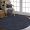 RTBQJ-AT Teppich Rund, Teppich Flauschig Waschbar Rugs for Living Room, Teppich Wohnzimmer Schlafzimmer Rund Weich Area Rugs Ø 80 cm, Grau