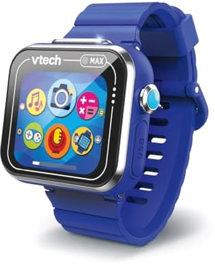 VTech - Kidizoom Smartwatch MAX Blau, Smartwatch für Kinder, Dual-Kamera, Video, Spiele, horizontaler Touchscreen, ESP-Version