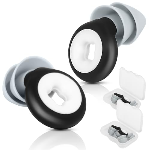 Hengxinchen 𝟐 𝐏𝐚𝐚𝐫 Ohrstöpsel zum schlafen, Wiederverwendbare Motorrad Ohrstöpsel, Ohrenstöpsel Gegen Schnarchen, Noise Cancelling Ohrstöpsel Silikon, Geräuschreduzierende Ohrstöpsel