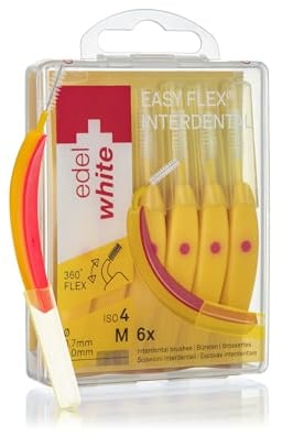 edel+white ID7 Interdentalbürsten M 0,7 mm I 6 x Zahnzwischenraumbürsten zur gründlichen und sanften Zahnreinigung besonders enger Zahnzwischenräume