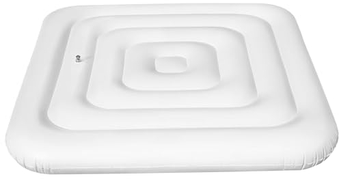 Obelunrp Aufblasbare Whirlpool-Abdeckung Square-48 in Abdeckung Energieeinsparung Deckel für runde Hot Tub- Faltbare schützende Regen Überlauf Abdeckung für Outdoor aufblasbare Hot Tubs