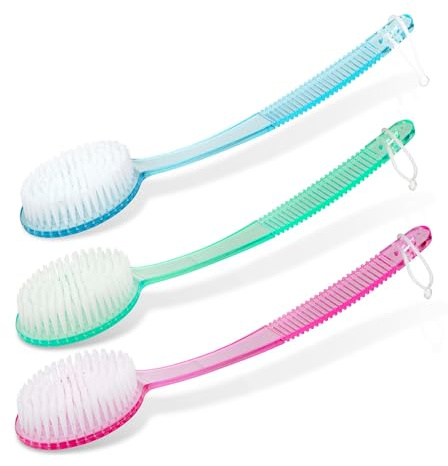 DecorRack Shower Scrubber Brush, Long Handle, Random Color (1 Pack)