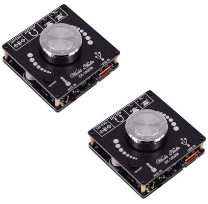 ZK-1002M Mini 2.0 Lot de 2 amplificateurs audio stéréo AMP 100 Wx2 5.0 AUX USB