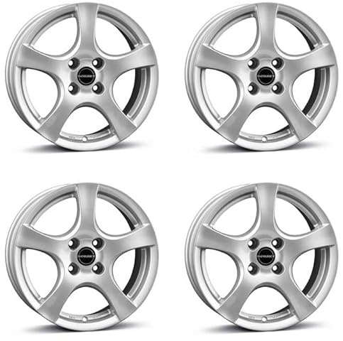 4x Borbet Felgen Alufelgen F 6.5x16 ET38 4x100 brilliant silver kompatibel mit Citroën C1