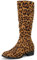 Allegra K Stivali Alti al Ginocchio con Punta Tonda e Tacco Largo da Donna Leopardo 40