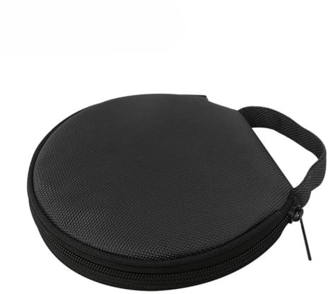 Pochette de rangement pour CD - Organiseur de DVD portable - Oxford - Pour voiture - Housse de rangement pour CD - Porte-CD rond - Pour les voyages - Capacité 20 (noir)