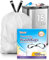 Teivio 50 Liter Bin Liners with Tie Tap, 100 Counts 13-15 Gallon Strong swing Bin Bags with Drawstring Handle, Waste Bin Bags for Home Office Kitchen Bathroom Bedroom, White Rubbish Bags