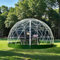 Garden Dome Igluhaus Campingzelt, verbessertes wetterfestes geodätisches Kuppelgewächshaus mit transparenter Abdeckung für 4-8 Personen, Gartenkuppel für Outdoor, Weihnachten (Transparent + Grüner