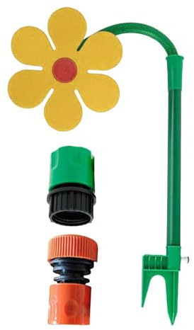 2 Stück Crazy Daisy Sprinkler, Neueste 360° Drehbarer Blumensprinkler, Tanzende Blume Rasensprinkler, Sprinkler Blume Garten, Lustiger Garten Blumen Rasensprinkler für Garten, Hof, Rasen