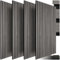 tectake® 3D Akustikpaneele, Holz Optik Paneele, Wandpaneele in Holzoptik als Schallabsorber, Panels für Wohnzimmer, Küche, Wand Deko, Wandverkleidung und Schallschutz - Eiche hellgrau, 4er Set