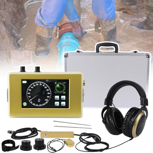 vnmudzeo Chargeable Pipe Leak Detection Sensor,for Indoor/Outdoor,Underground Water Plumbing Leak Detector,4 m Detection Depth