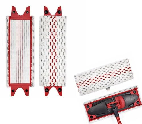 2 pcs Microfiber Mop Pads compatible with Vileda 1 / 2 Spray Mop Replacement Household Double Buckle Head, Microfiber Washable Cleaning Pad